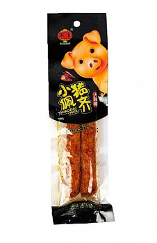 Снек колбаски "PEIQI" с перцем чили 18г 1шт/30упак