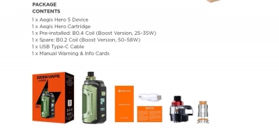 Geek Vape Hero 5 2000mAh (Pure White)