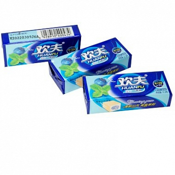 Жевательная резинка "Хуан" Черника Мята 1шт/40уп