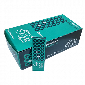 Бумага сигаретная SILVER STAR Green Line 70мм/14гр 50шт