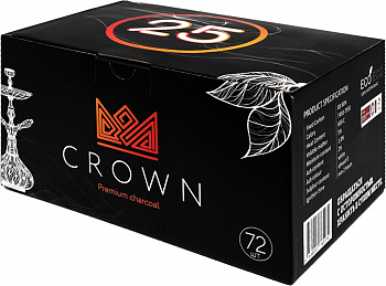 Crown 25мм, 72шт/уп - уголь для кальяна