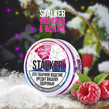 Жевательный табак STALKER "Raspberry mentol / Малина ментол" 8гр